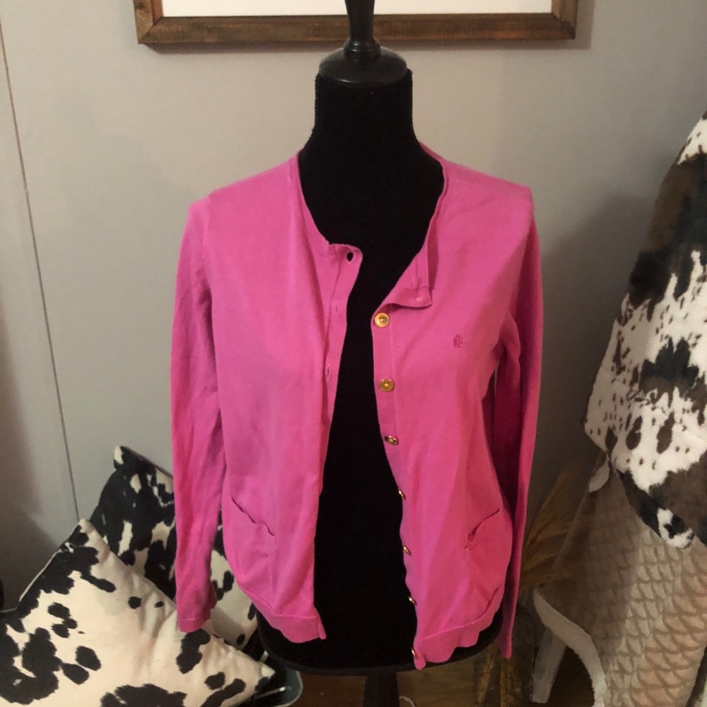 Ralph Lauren fuschia cardigan